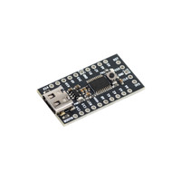 Compact STM32U031F6P6 board highlighting power input and programming header.